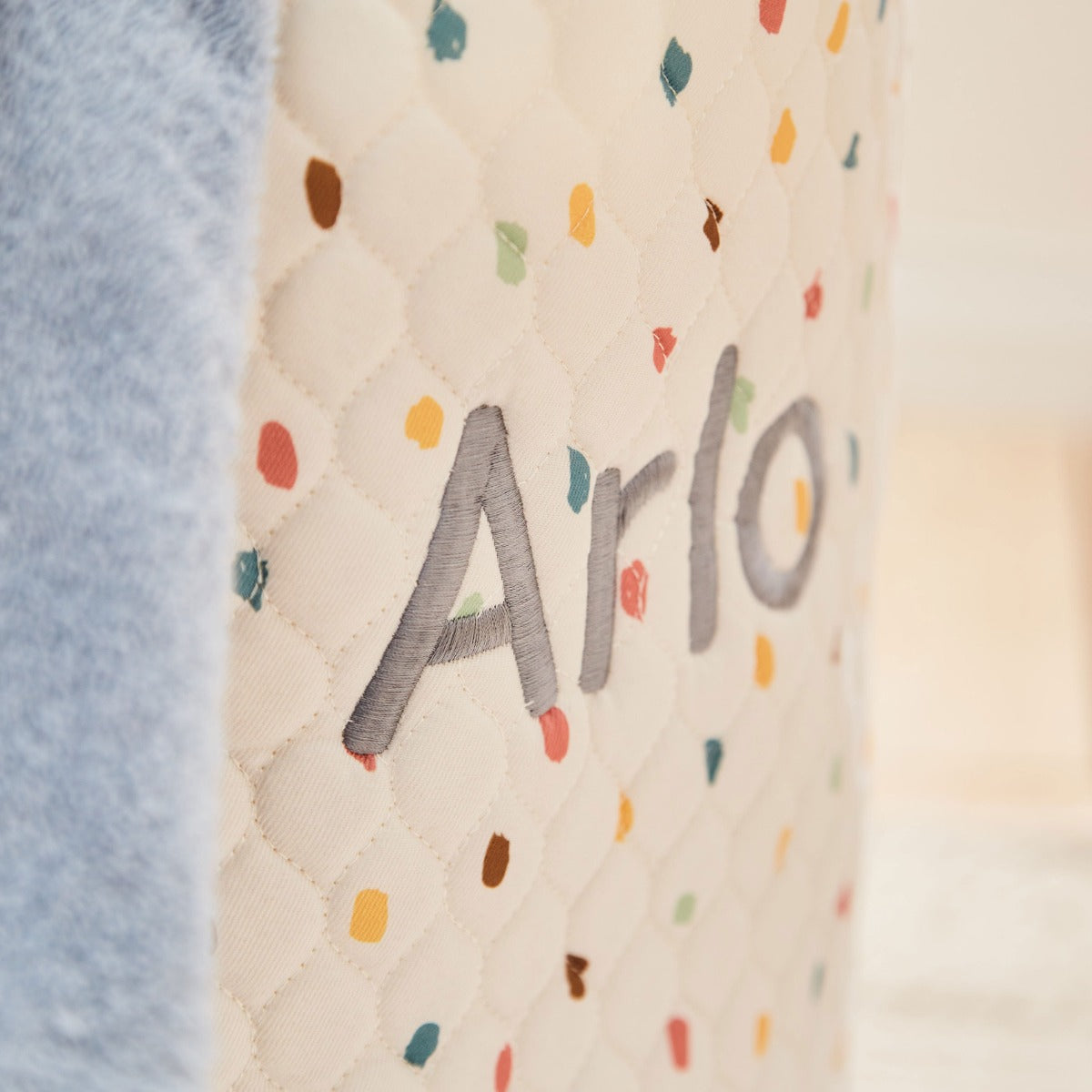 Personalised Large Rainbow Polka Dot Storage Bag