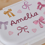 Personalised Bow Neutral Lunchbox
