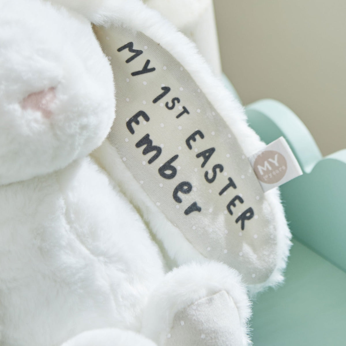 Personalised My 1st Easter Bunny Soft Toy in White