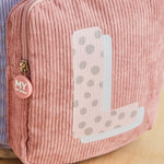 My Kids Personalised Bold Initial Medium Grab Handle Backpack
