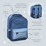 My Kids Personalised Blue Large Backpack