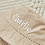 Personalised Lettering Brown Bucket Hat