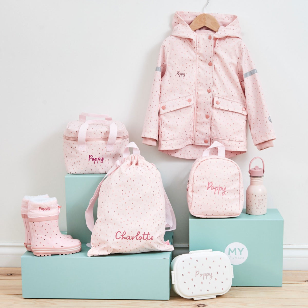 Personalised Pink Spot Tiny Backpack