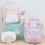 Personalised Rainbow Stripe Medium Backpack 