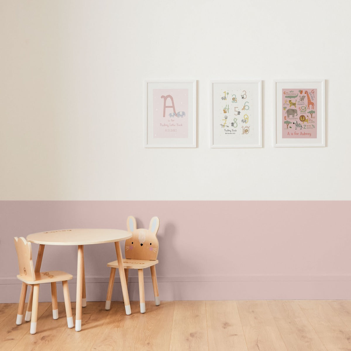 Personalised Wooden Bunny Design Children's Chair