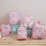 Personalised Pink Safari Print Drawstring Bag
