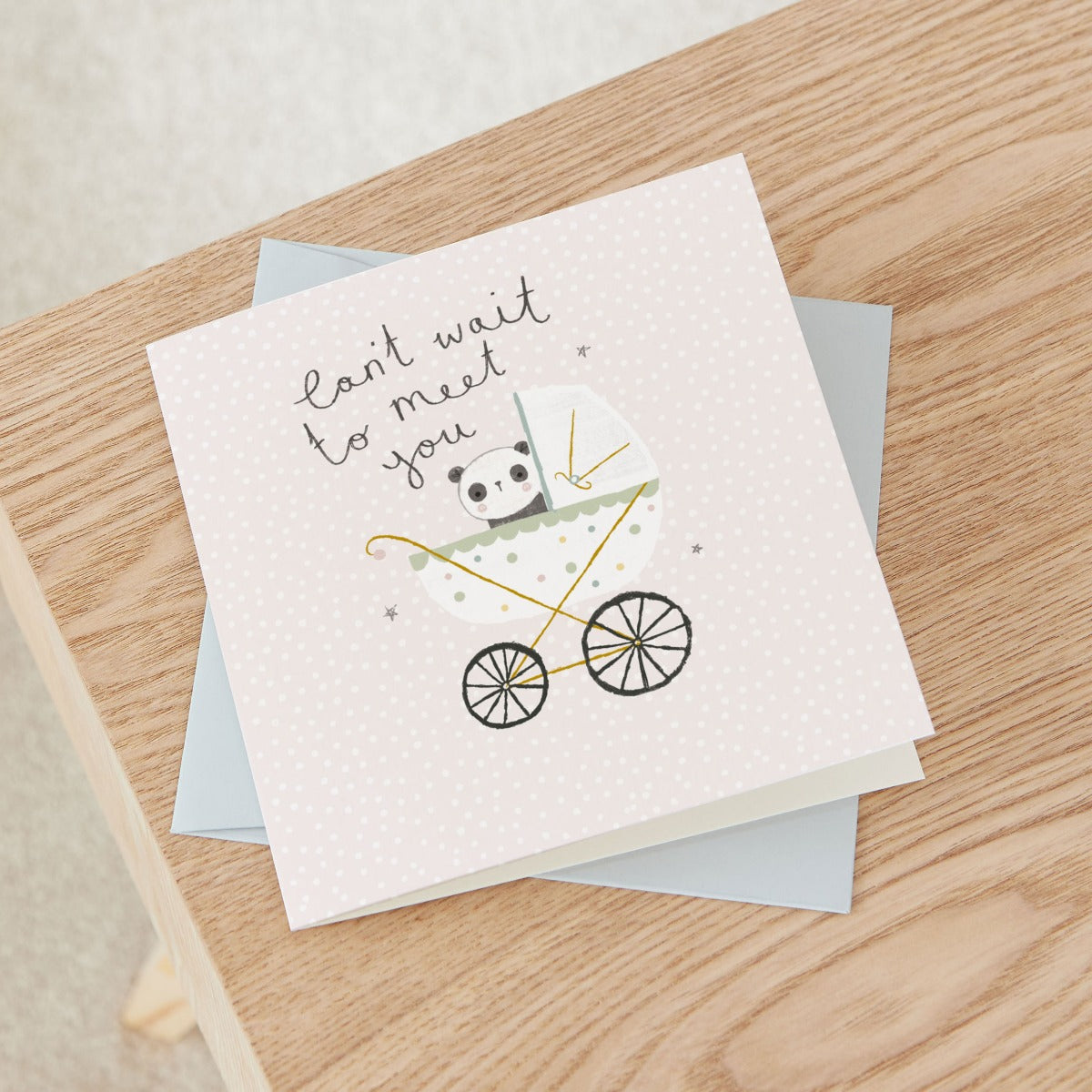 Personalised Panda Design New Baby Greetings Card 