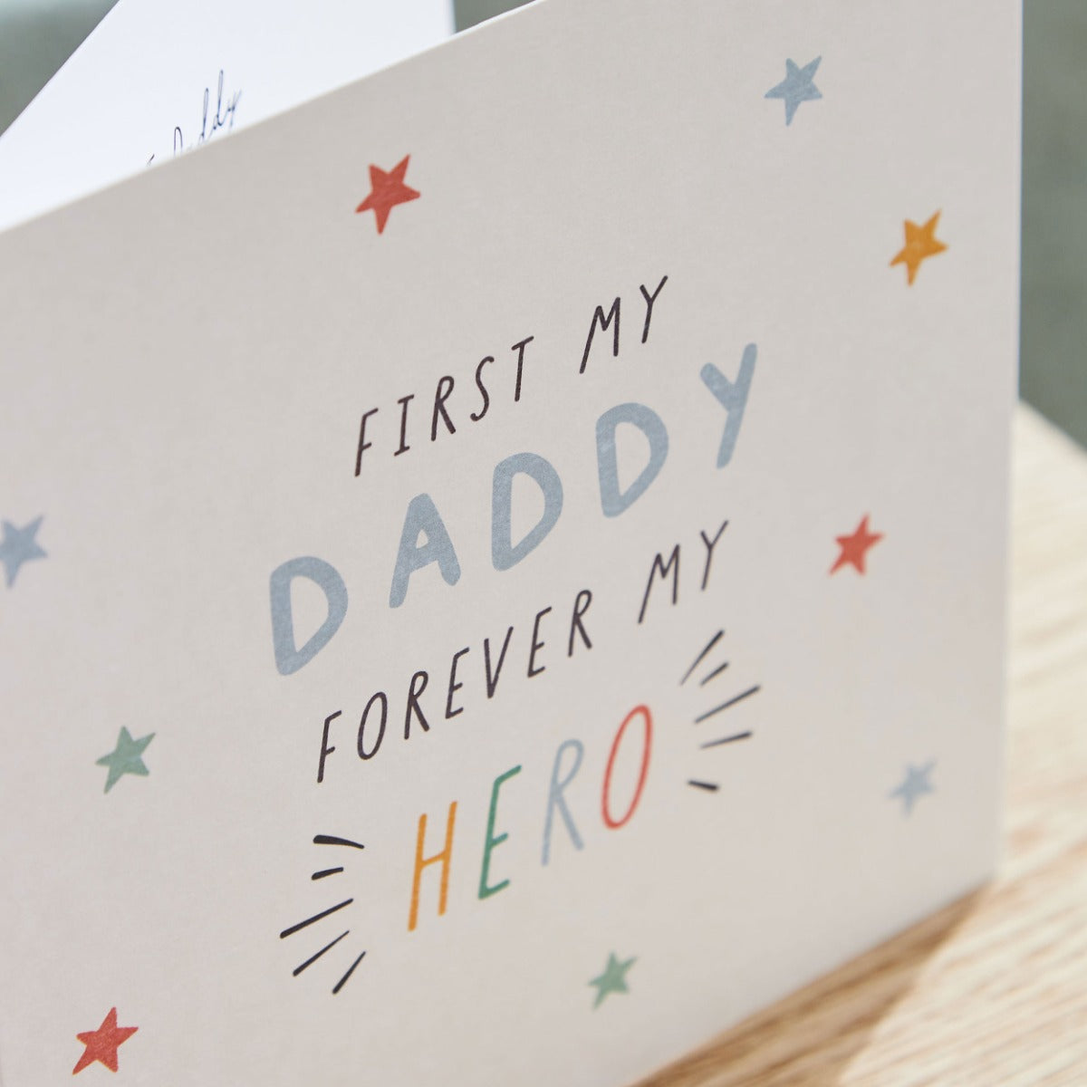 Personalised My Hero Father's Day Square Greeting Card 