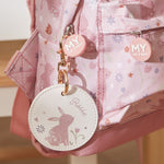 Personalised Pink Bunny Keyring