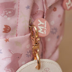 Personalised Pink Bunny Keyring