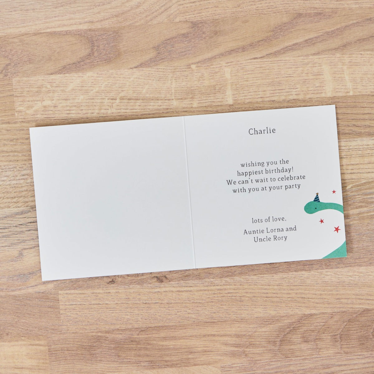 Personalised Dinosaur Happy Birthday Photo Card