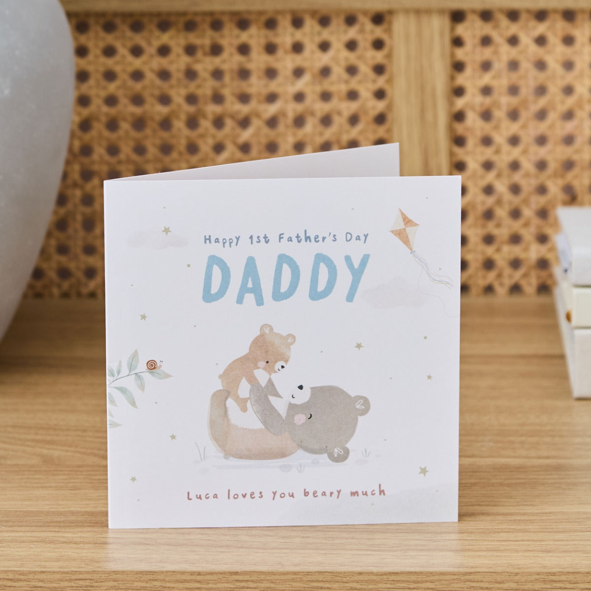 Personalised Father's Day Baby Bear Card