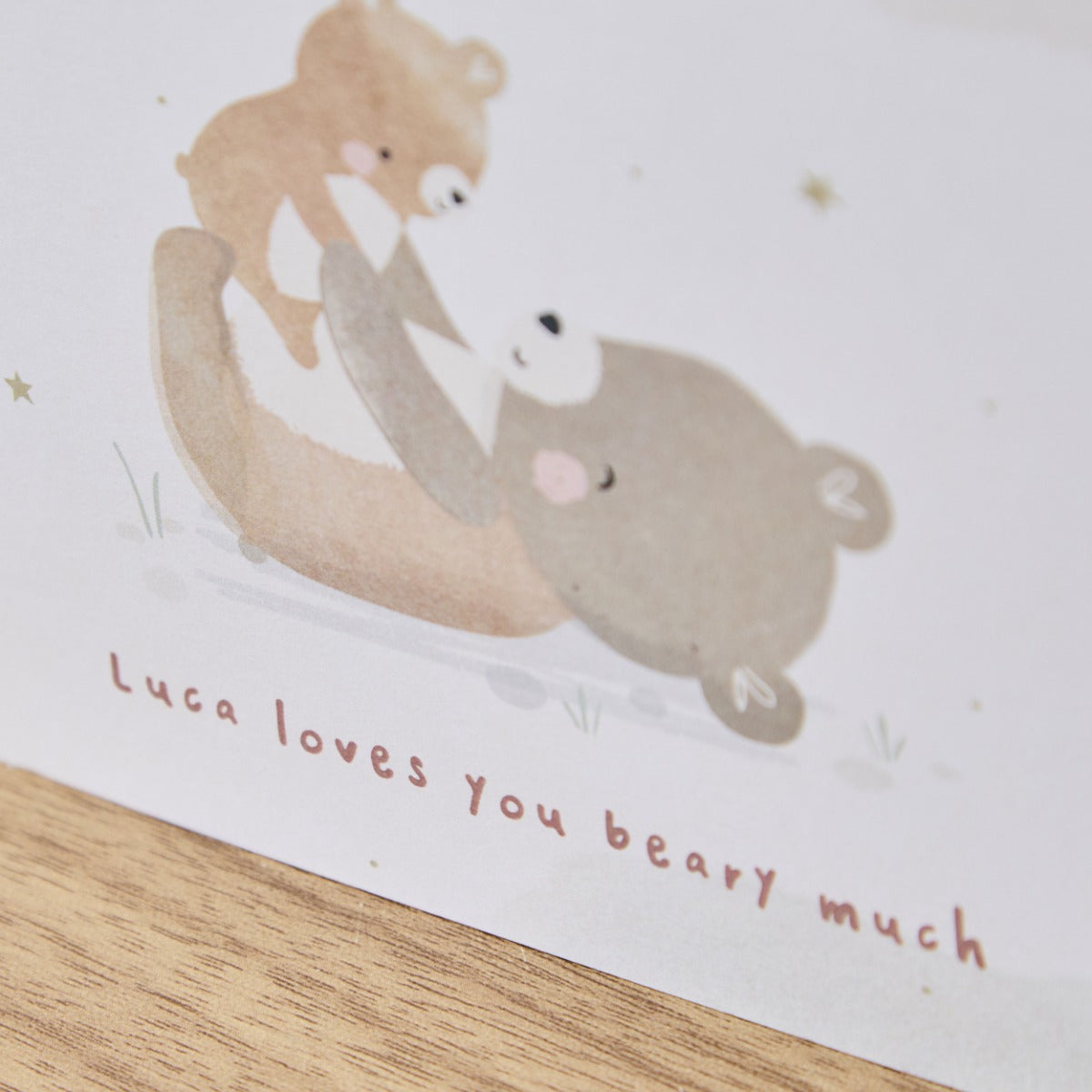 Personalised Father's Day Baby Bear Card