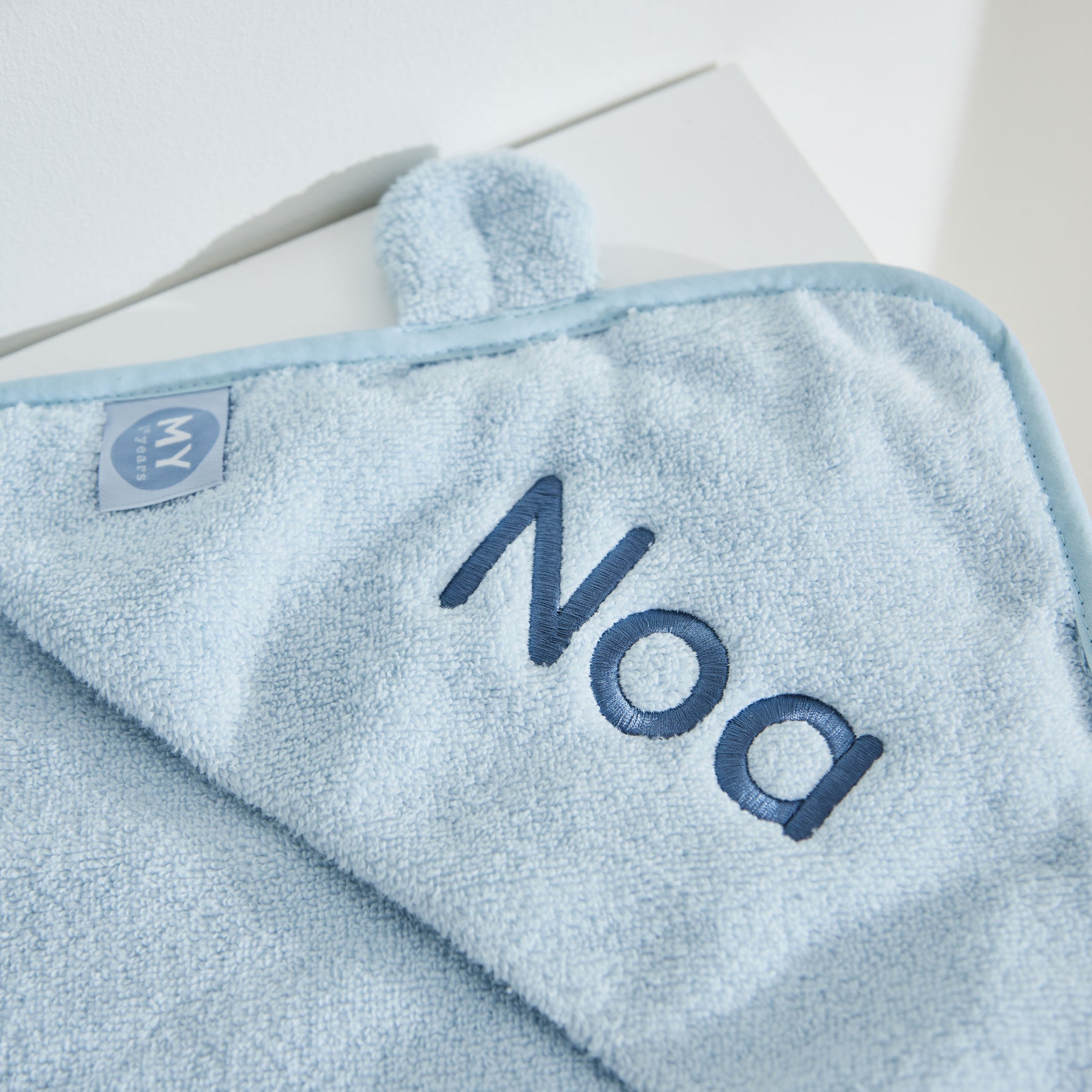 Personalised Small Blue Hooded Towel