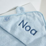 Personalised Blue Hooded Bath Towel