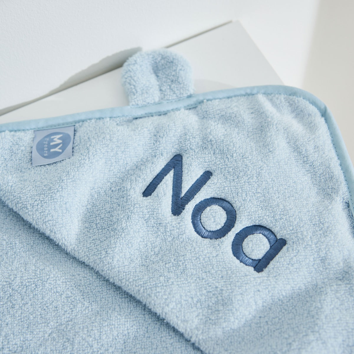 Personalised Blue Hooded Bath Towel