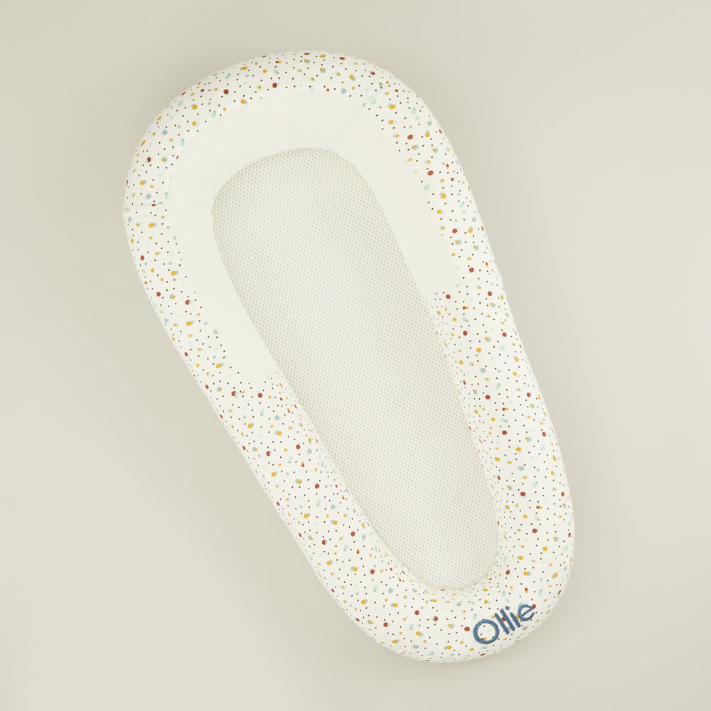 Personalised Purflo 'Scandi Spot' Baby Bed