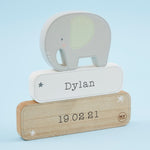 Personalised Wooden Elephant Name Sign