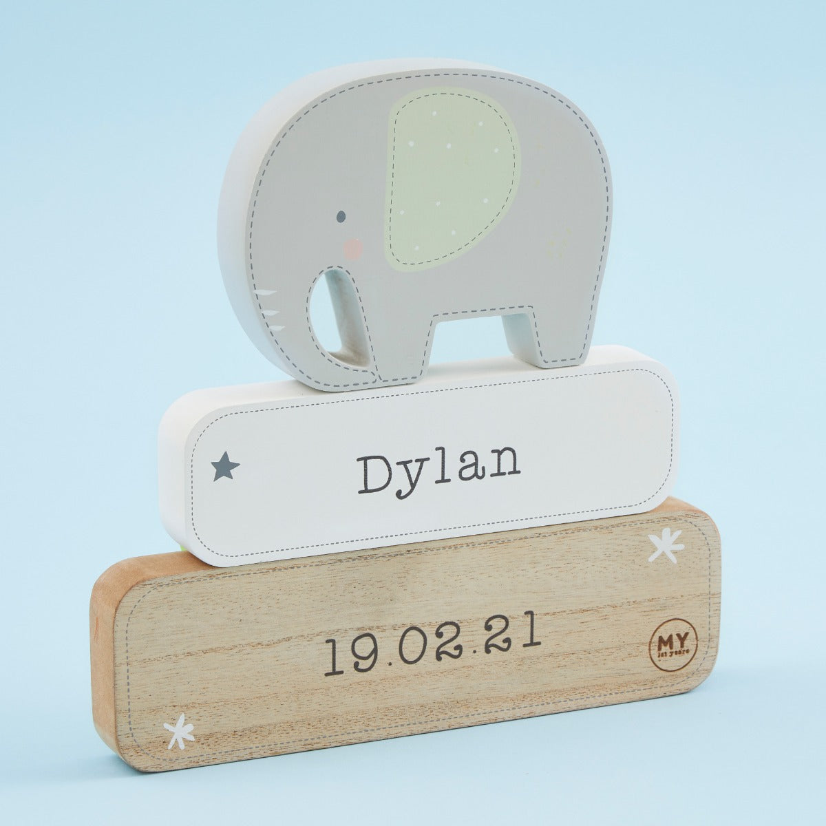 Personalised Wooden Elephant Name Sign