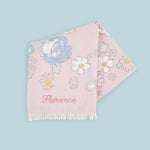 Personalised Floral Beach Towel