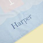 Personalised Colourful Hopscotch Print Beach Towel