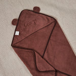 Personalised Cocoa Small Hooded Towel