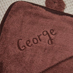 Personalised Cocoa Small Hooded Towel