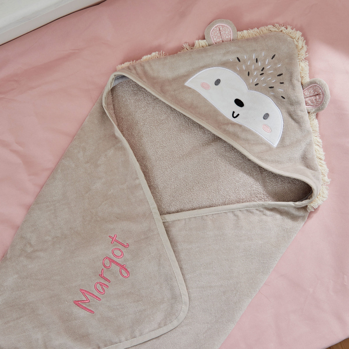 Personalised Hedgehog Hooded Towel