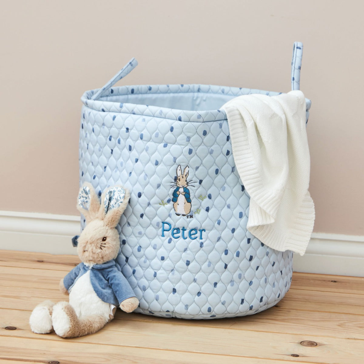 Personalised Blue Spot Peter Rabbit™ Storage Bag 