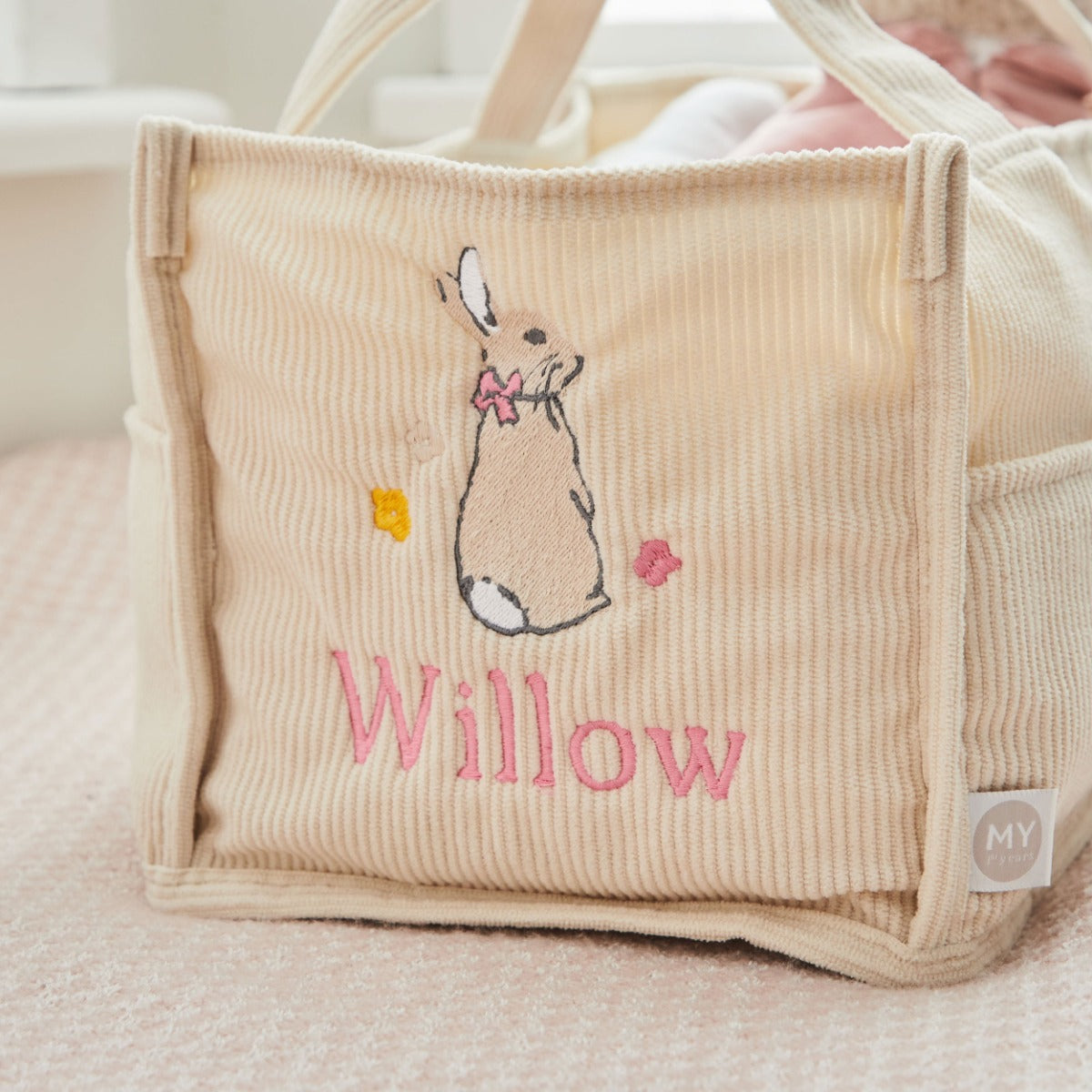 Personalised Flopsy™ Bunny Ecru Nappy Caddy