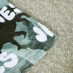 Personalised Dino Camo Print Name Fleece Blanket