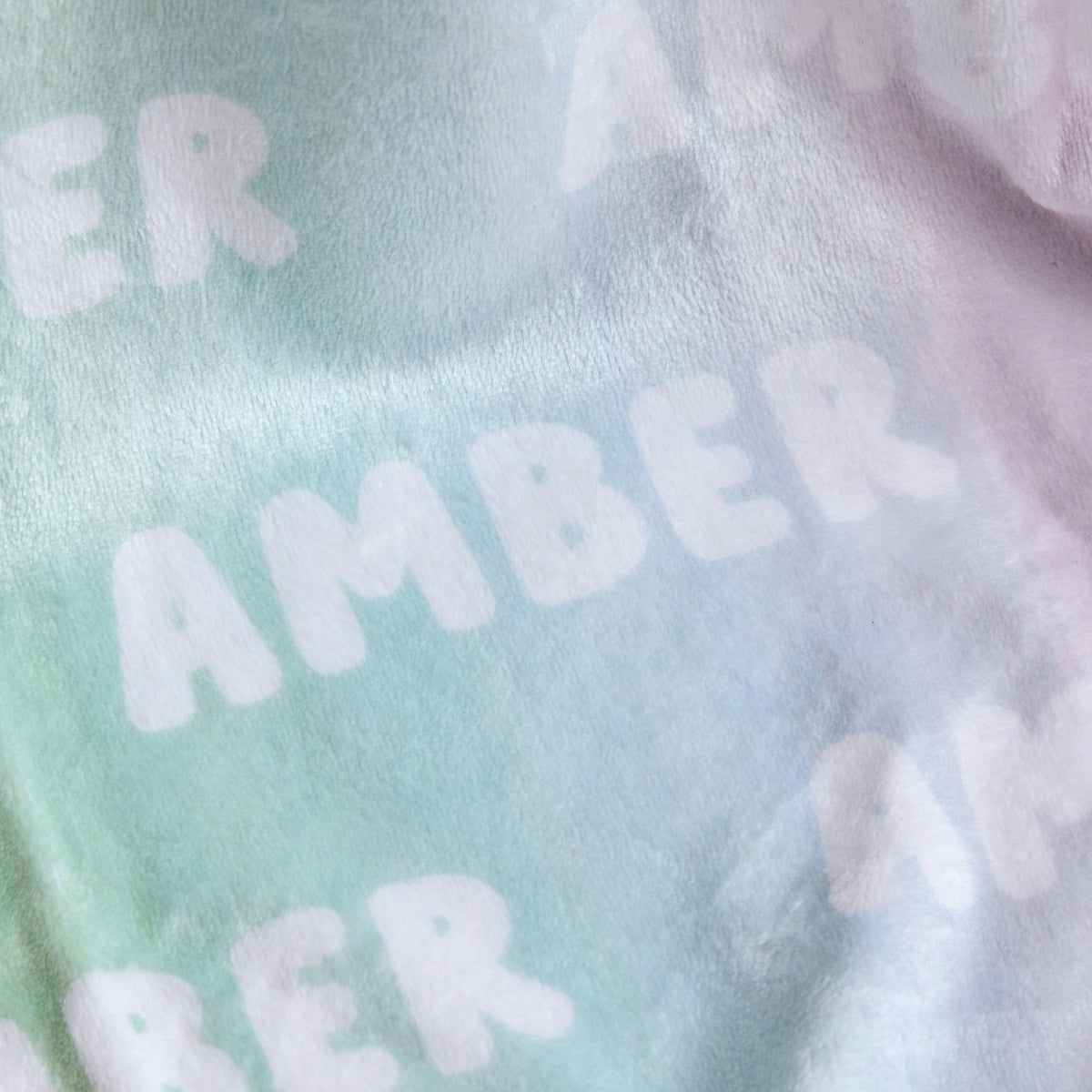 Personalised Rainbow Stripe Print Name Fleece Blanket