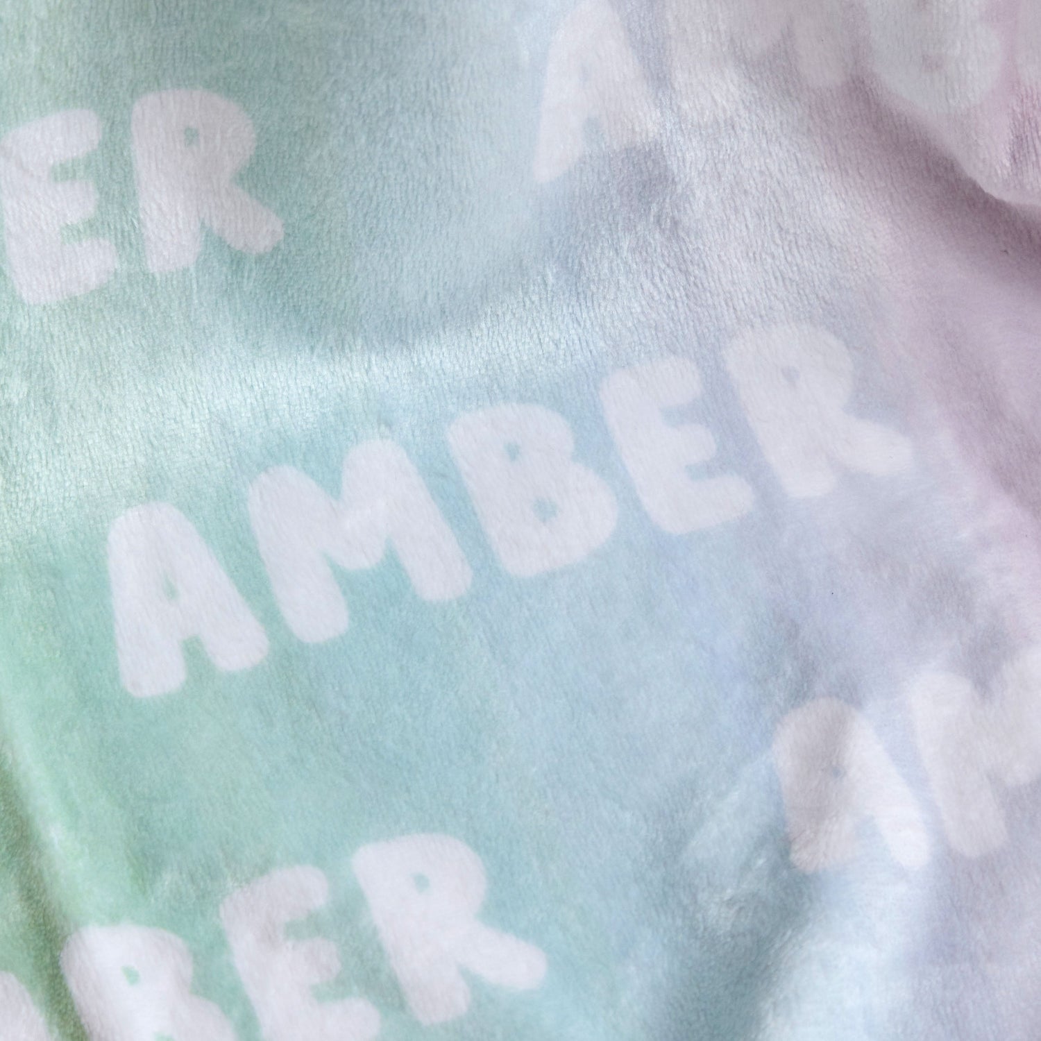 Personalised Rainbow Stripe Print Name Fleece Blanket