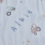 Personalised Tractor All-Over Print Jersey Blanket