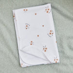 Personalised Yellow Floral Print Jersey Blanket