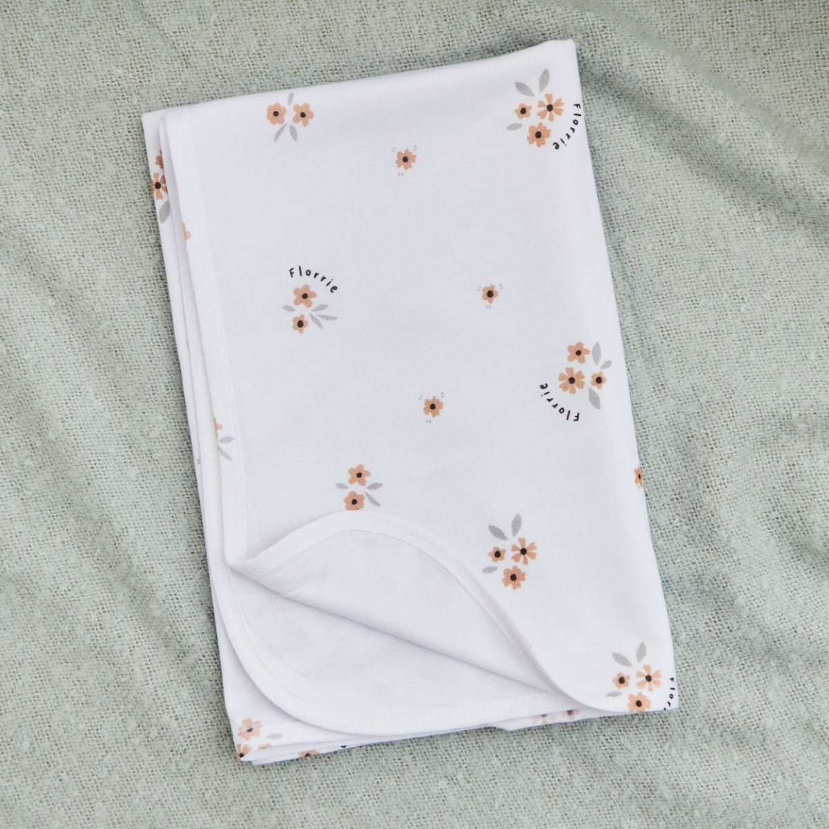 Personalised Yellow Floral Print Jersey Blanket