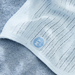 Personalised Peter Rabbit™ Embroidered Blue Cellular Baby Blanket