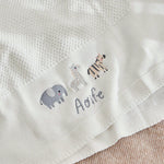 Personalised Born to be Loved Ivory Baby Shawl Blanket