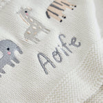 Personalised Born to be Loved Ivory Baby Shawl Blanket