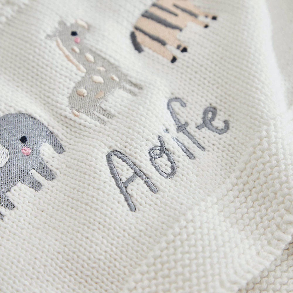 Personalised Born to be Loved Ivory Baby Shawl Blanket
