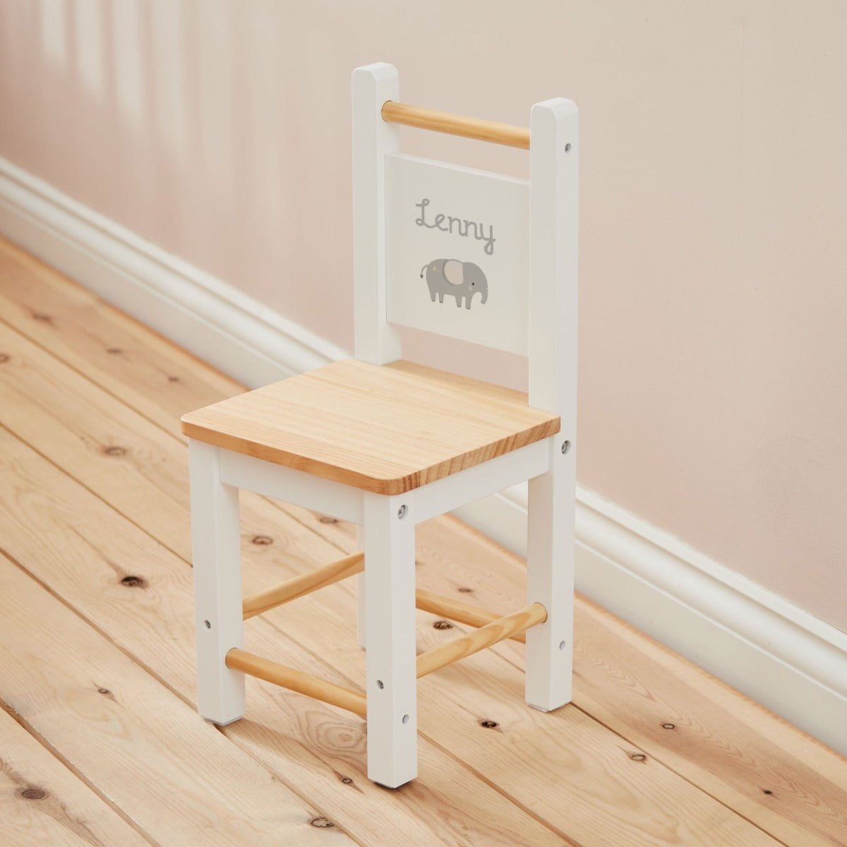 Personalised Born To Be Loved Elephant Wooden Chair FSC®