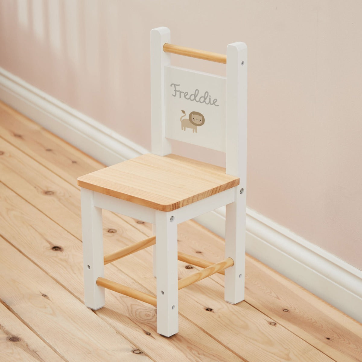 Personalised Born To Be Loved Lion Wooden Chair FSC®