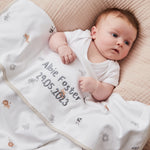 Personalised Safari Animal Jersey Blanket