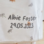 Personalised Safari Animal Jersey Blanket