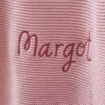 Personalised Frill Edge Pink Blanket