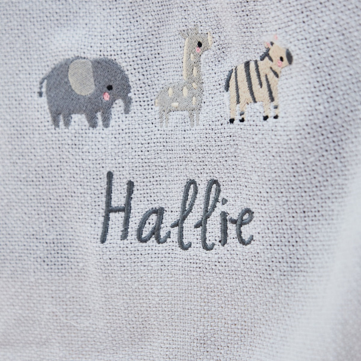 Personalised Born To Be Loved Light Grey Cellular Blanket