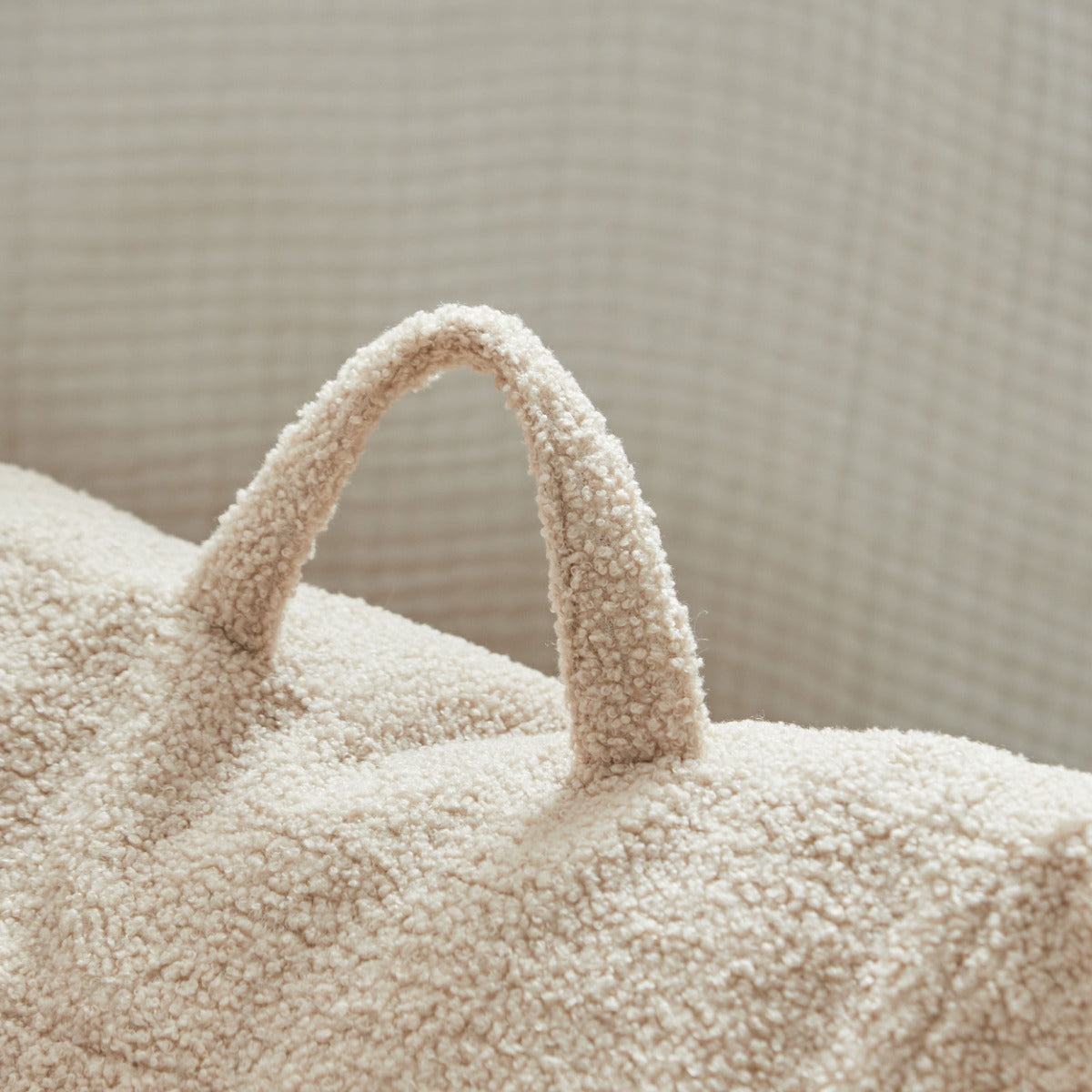 Personalised Born to be Loved Caramel Borg Bean Bag Chair