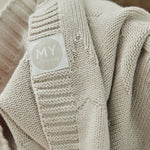 Personalised Born In 2026 Oatmeal Star Jacquard Baby Blanket