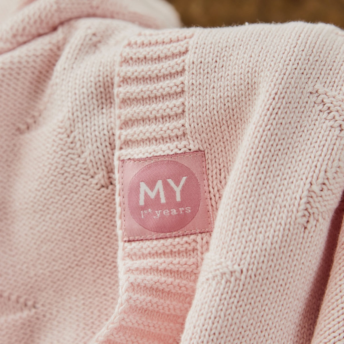Personalised Born In 2026 Pink Star Jacquard Baby Blanket