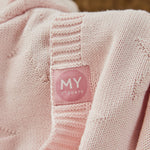 Personalised Born In 2026 Pink Star Jacquard Baby Blanket